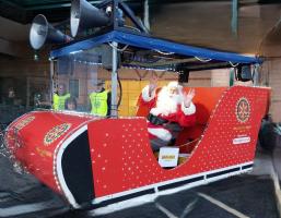 Santa and some of the elves at Morrisons